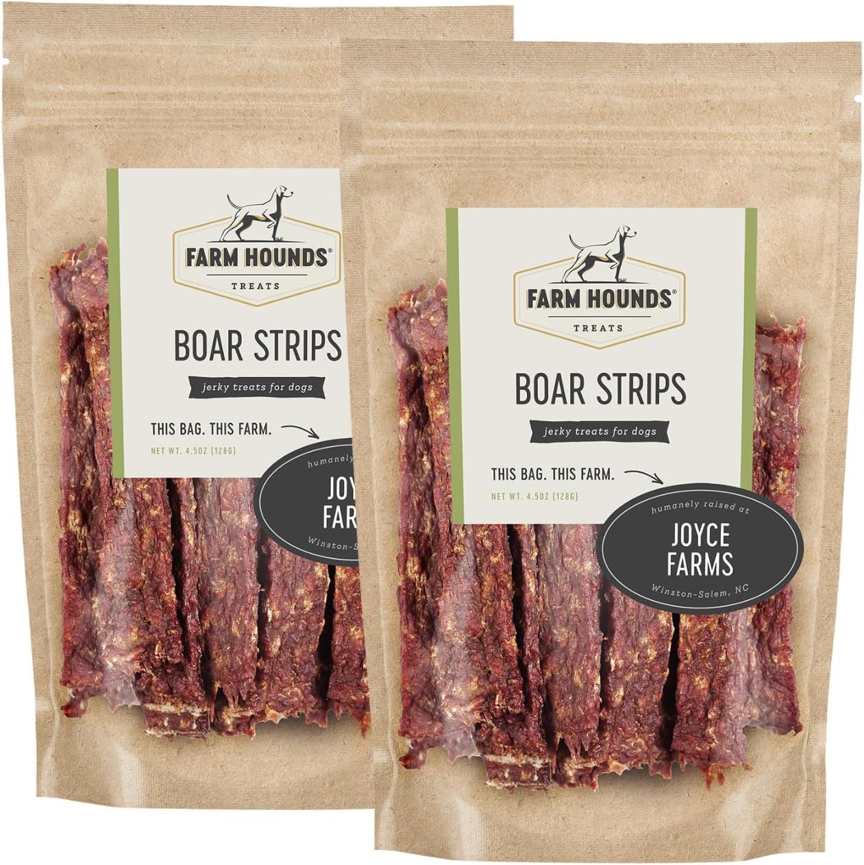 Premium Natural Boar Strips for Dogs - Healthy Jerky Treats
