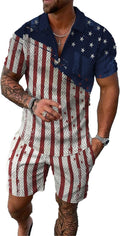 mens short sets outfits 2 piece summer tracksuit for Men - Cotton