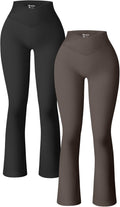 Women's Ribbed Seamless High Waist Yoga Pants - Flare Leggings