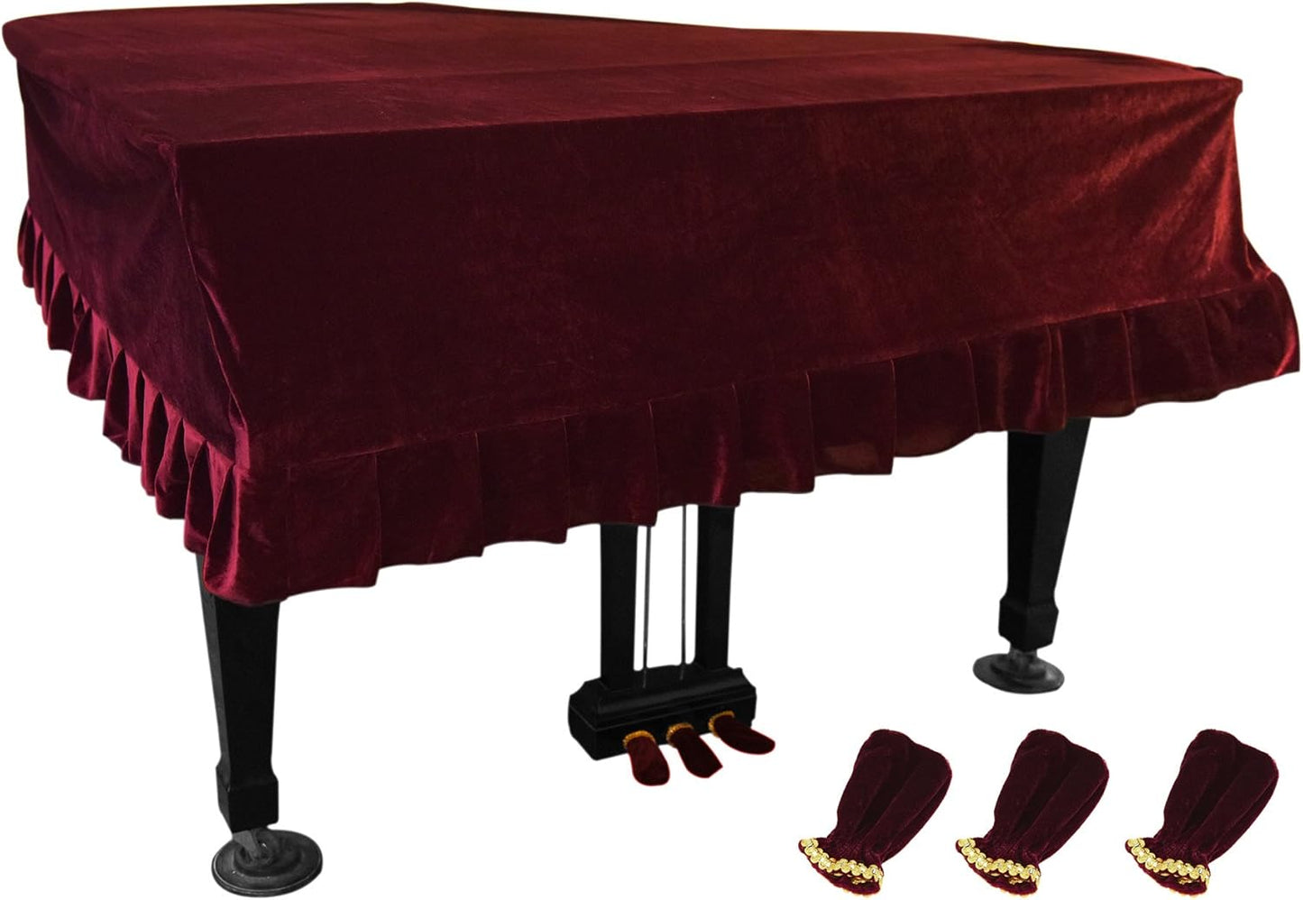 Grand Piano Cover Dustproof Washable Velvet Protective Cloth