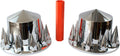 MRJLK Chrome ABS Complete Axle Cover Set with Hub Caps - Durable Fit