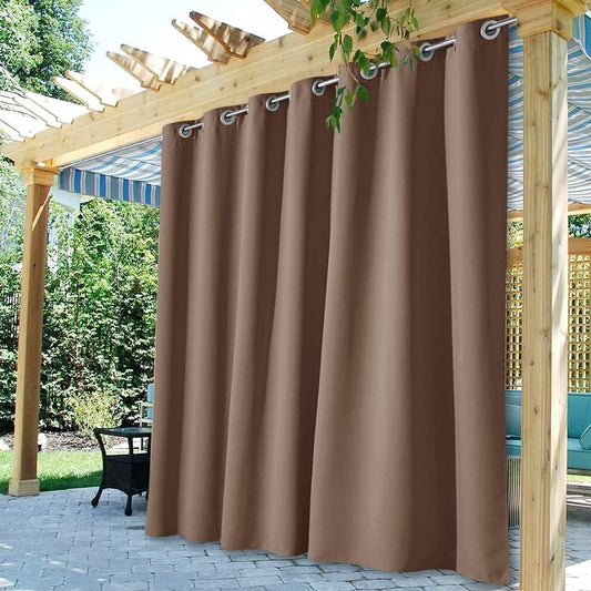 StangH Deck Waterproof Curtains Outdoor - Extra Wide Blackout Drapes