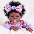Aori Black Reborn Baby Dolls Girl 20 in Lifelike Newborn Doll