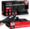 Black Nitrile Disposable Gloves 3Mil 120 Count - Food Safe