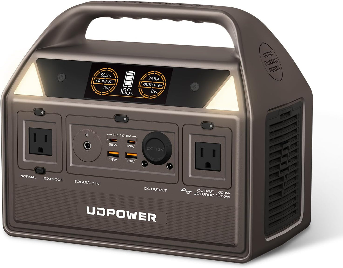 UDPOWER 600W Portable Solar Generator - Reliable Emergency Power