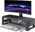 2-Tier Metal Monitor Stand & Laptop Shelf 21.6 in - Ergonomic Desk