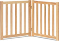 LZRS 2-Panel Wooden Freestanding Foldable Dog Gate - Step-Over Safety