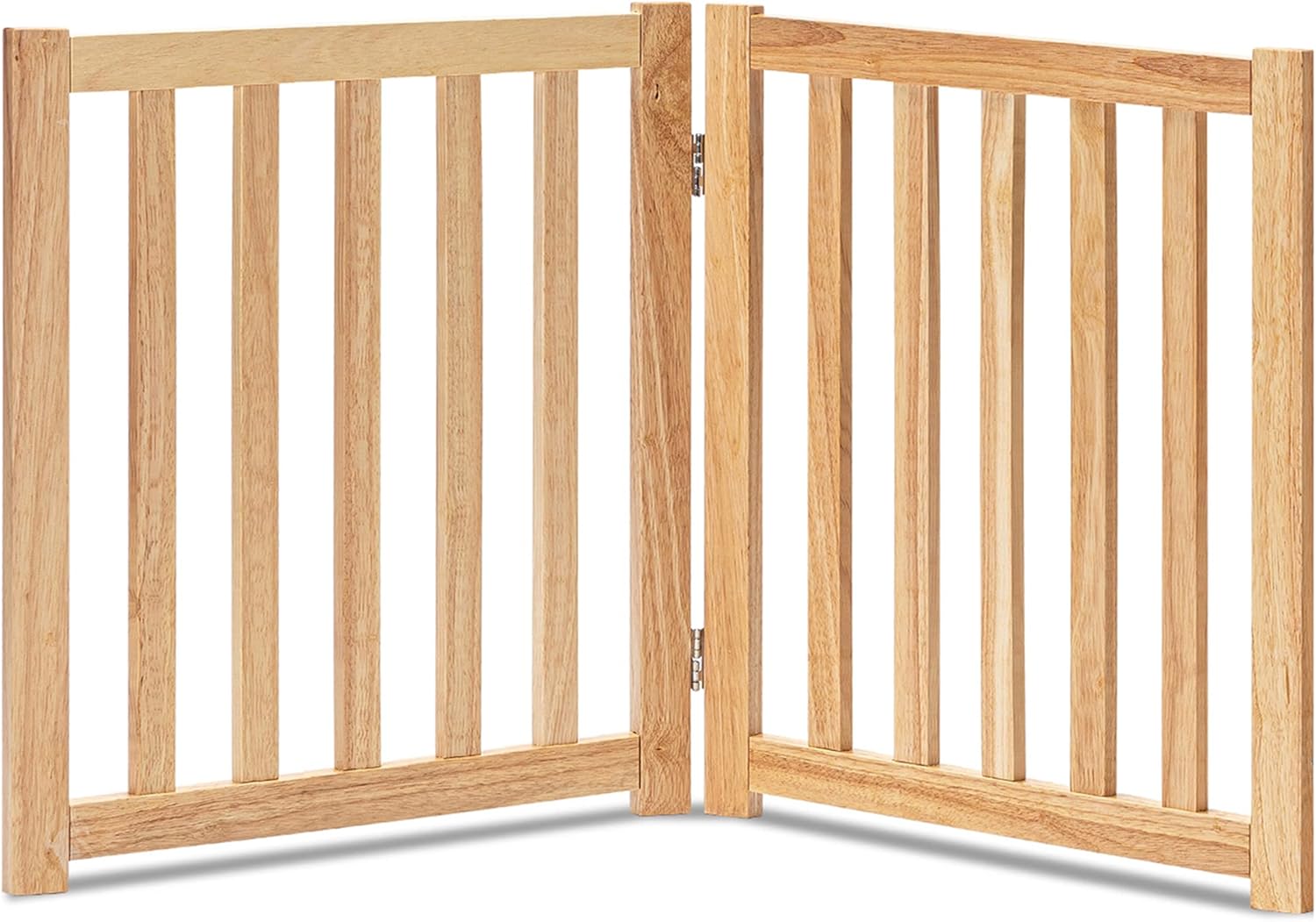 LZRS 2-Panel Wooden Free Standing Foldable Dog Gate for Safety