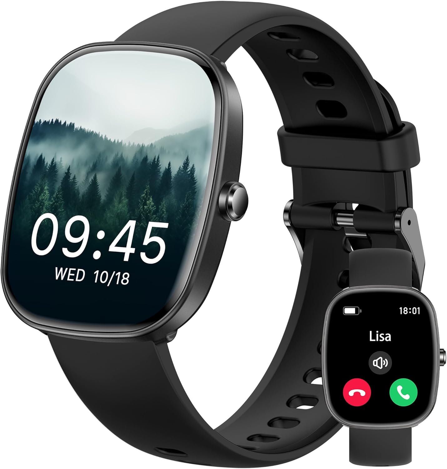 FFFITNES Smart Watch - Answer Calls, 1.83 Fitness Tracker, Sleep/BP/Heart Rate Monitor, 100+ Sport Modes