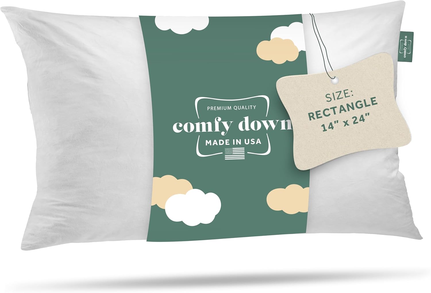 ComfyDown Decorative Throw Pillow Insert for Ultimate Comfort