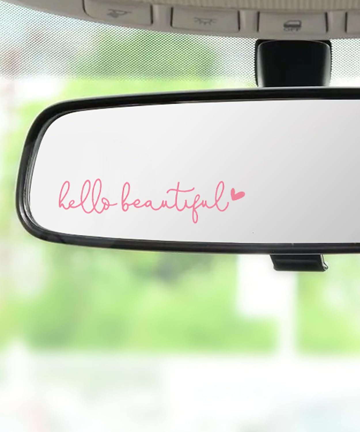Self-Affirmation Mirror Sticker Set in Pink
