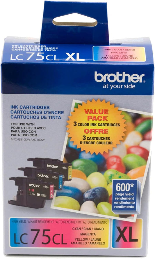 Brother LC753PKS XL 3 Pack - High Yield Ink Trio