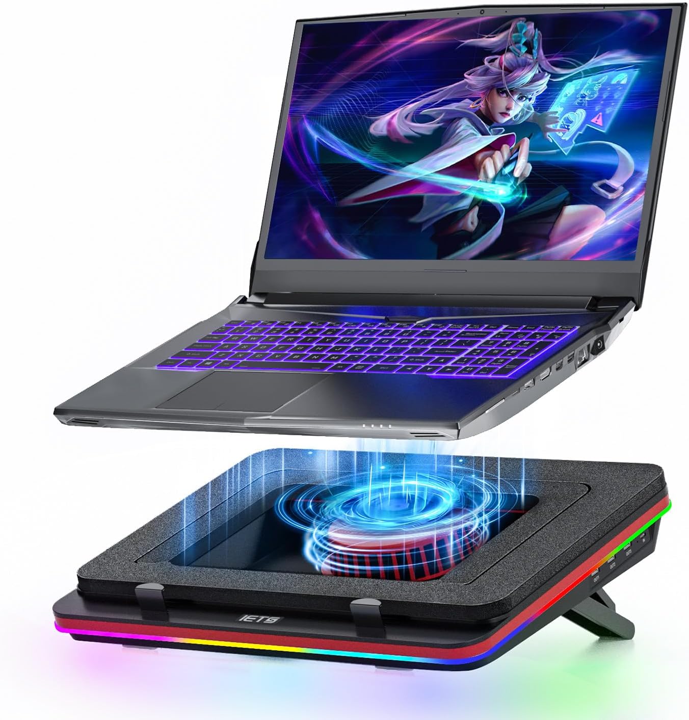 Supercharged Laptop Cooling Pad for 13-19in Gaming Laptops