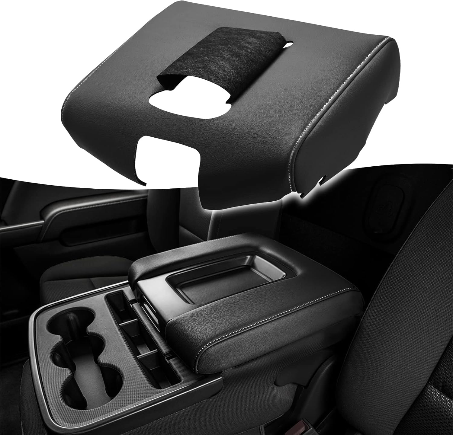 KBH Auto Center Console Armrest Cover for Silverado & Sierra