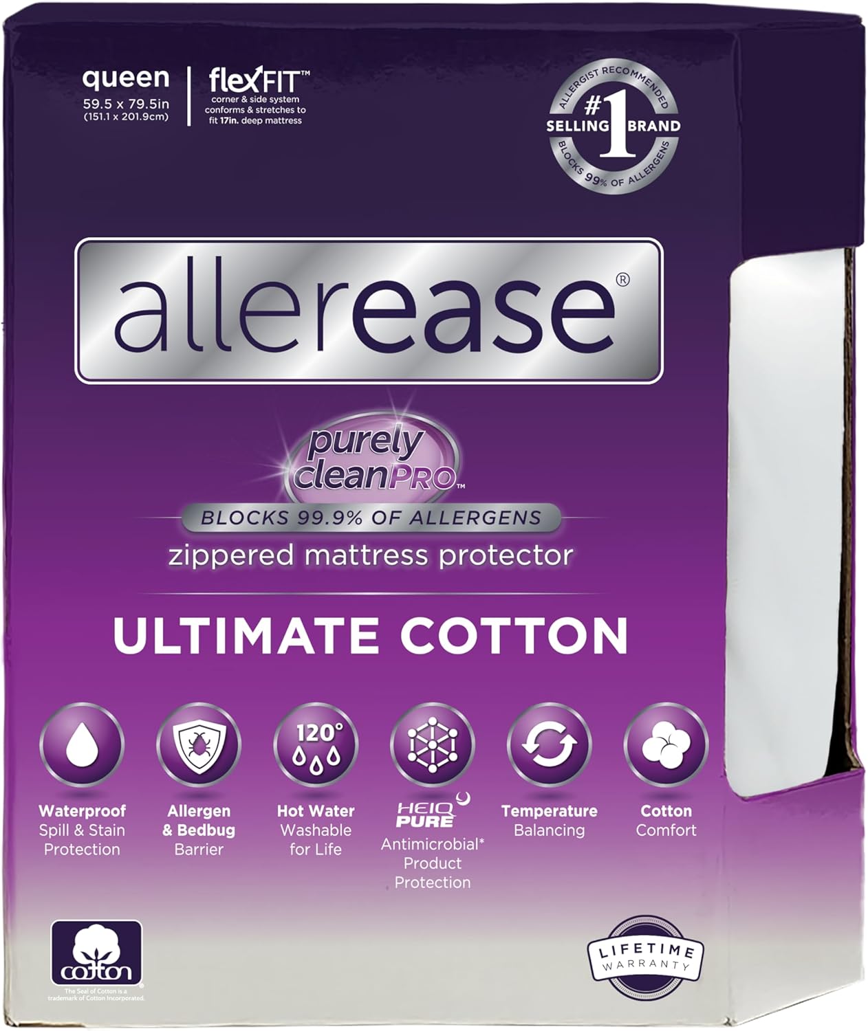 AllerEase Ultimate Allergy Protection Zippered Mattress Protector