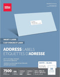 Office Depot 7,500 White Address Labels - Compatible with Inkjet/Laser Printers!