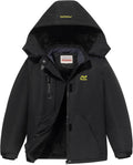Girls Waterproof Ski Jacket Warm Fleece Hooded Winter Snow Coat - Cozy