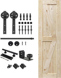 Unfinished British Brace 20 in. x 84 in. Knotty Barn Door - Ready