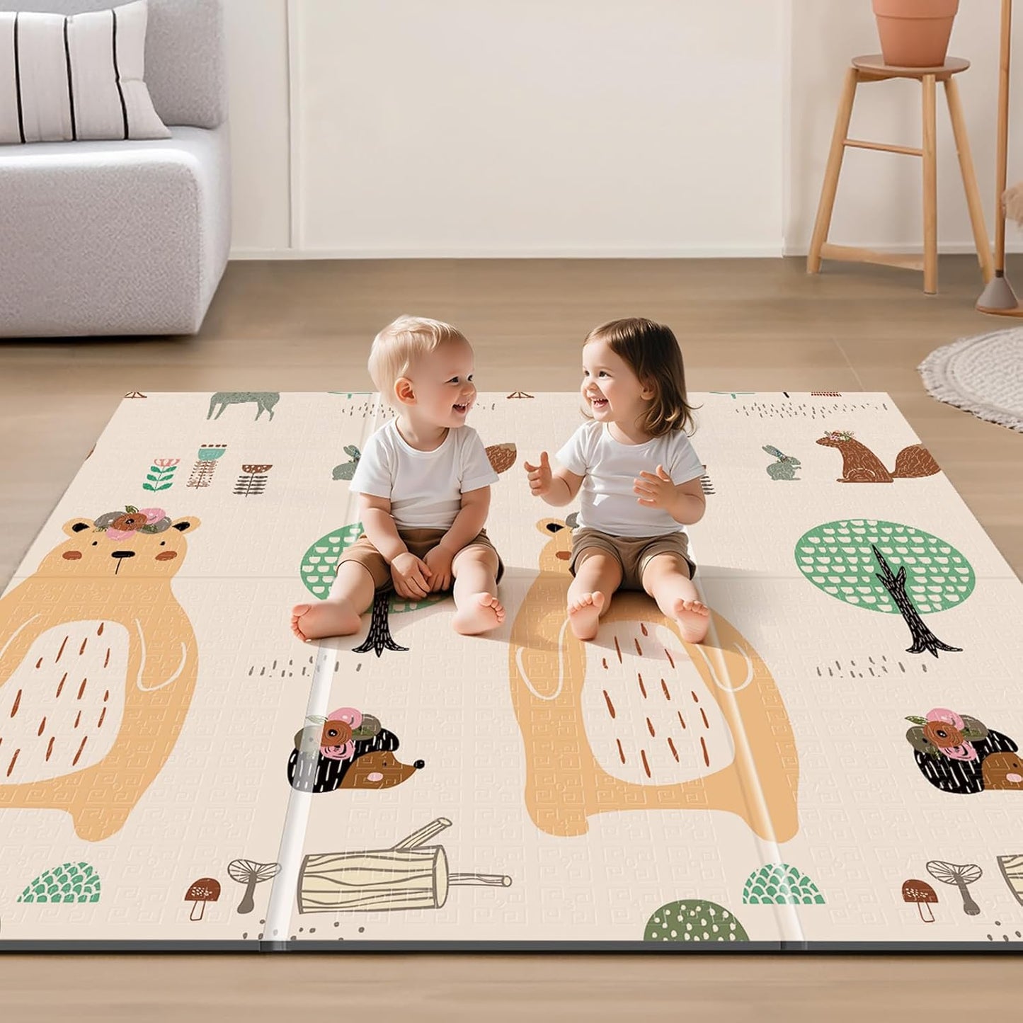 UANLAUO Baby Mat for Floor - Extra Large Playmat for Kids
