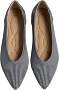 Women's Pointed Toe Knit Ballet Flats - Comfortable All-Day Wear uses
