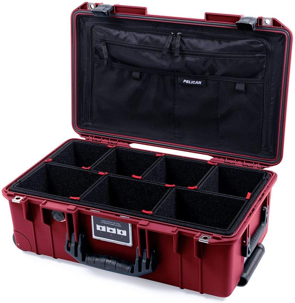 Pelican Oxblood 1535 Air Case with TrekPak Dividers & Organizer