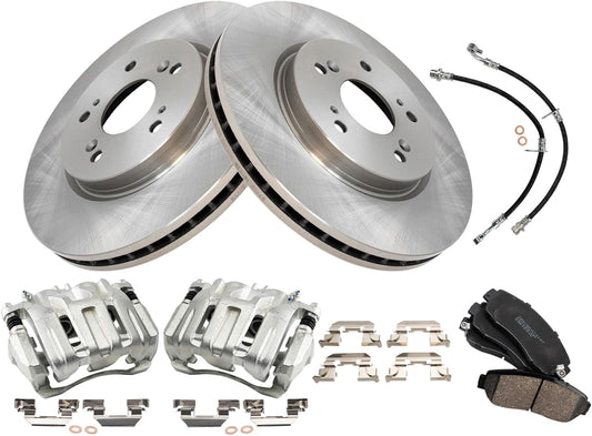TRQ Front Brake Pad & Rotor Kit for 2007-2011 Honda CR-V