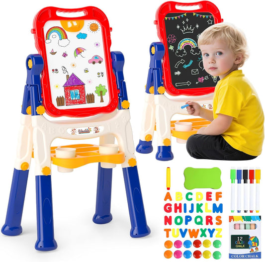 Double-Sided Magnetic Kids Art Easel for Creative Fun