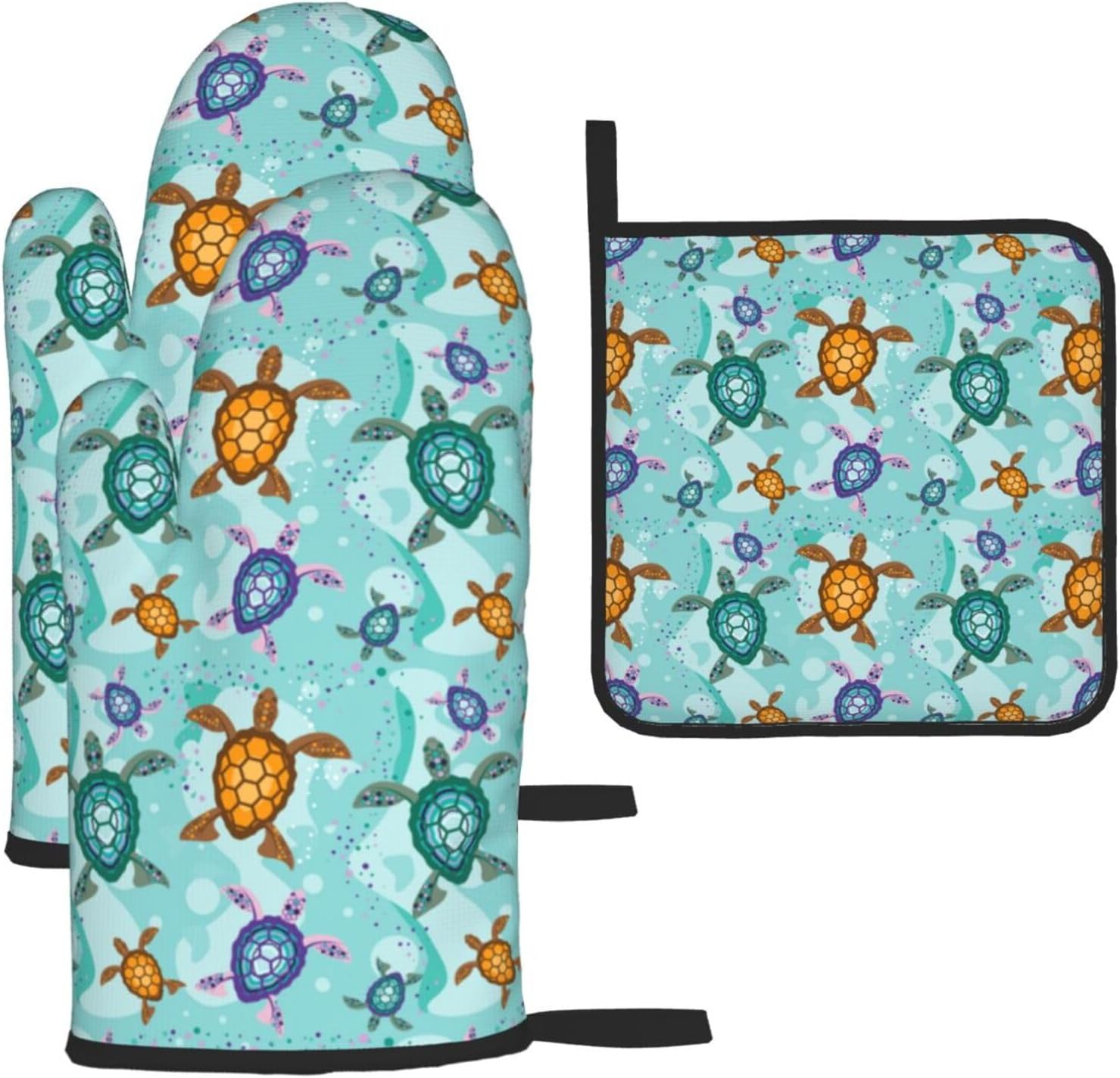Ocean-Themed Heat Resistant 3-Piece Kitchen Set