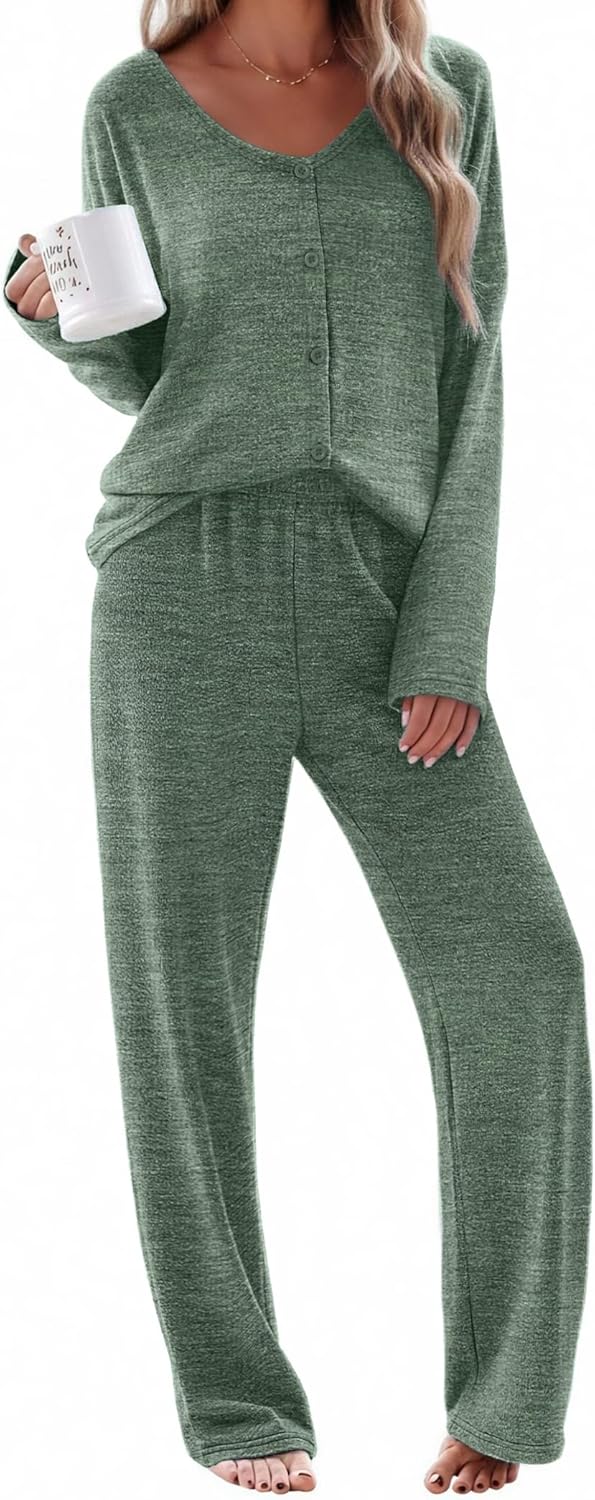 Ekouaer Womens Pajama Sets Soft Lounge Set for Ultimate Comfort