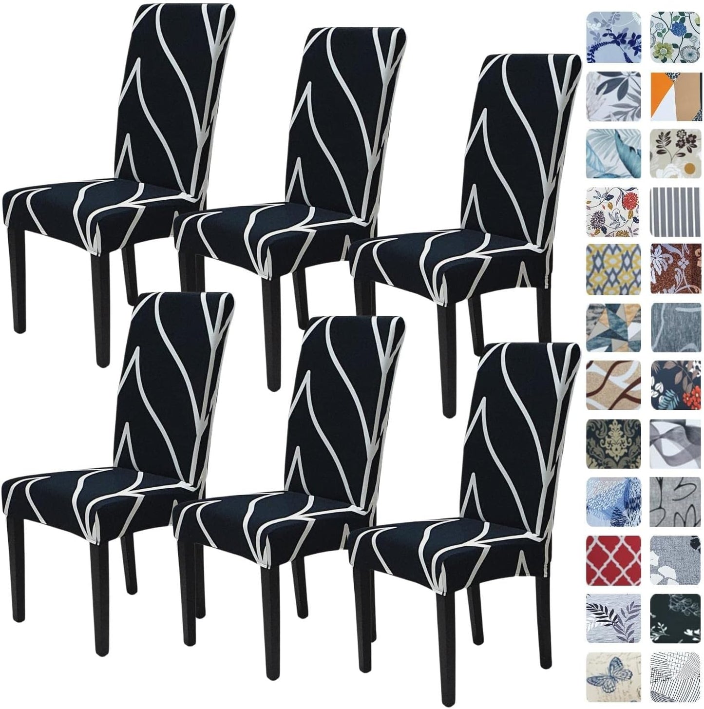 Transform Your Dining Space with SPRINGRICO Black Chair Covers