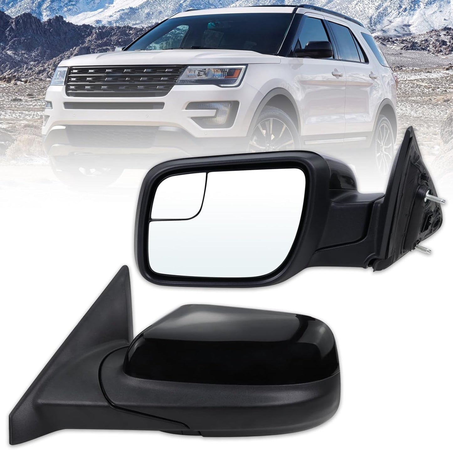 Left Driver Side Mirror for 2011-2019 Ford Explorer - Manual Folding