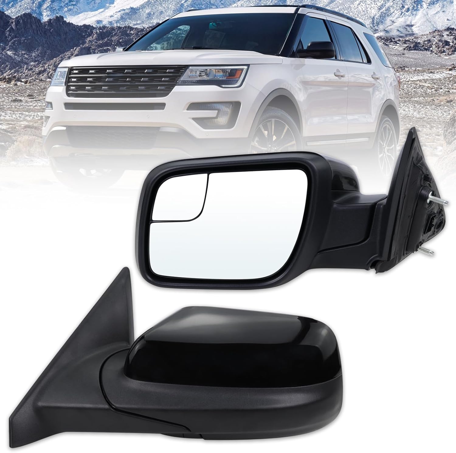 Left Driver Side Mirror for 2011-2019 Ford Explorer - Manual Folding