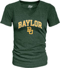 Blue 84 Women's Baylor Bears Heathered Confetti V Neck T Shirt