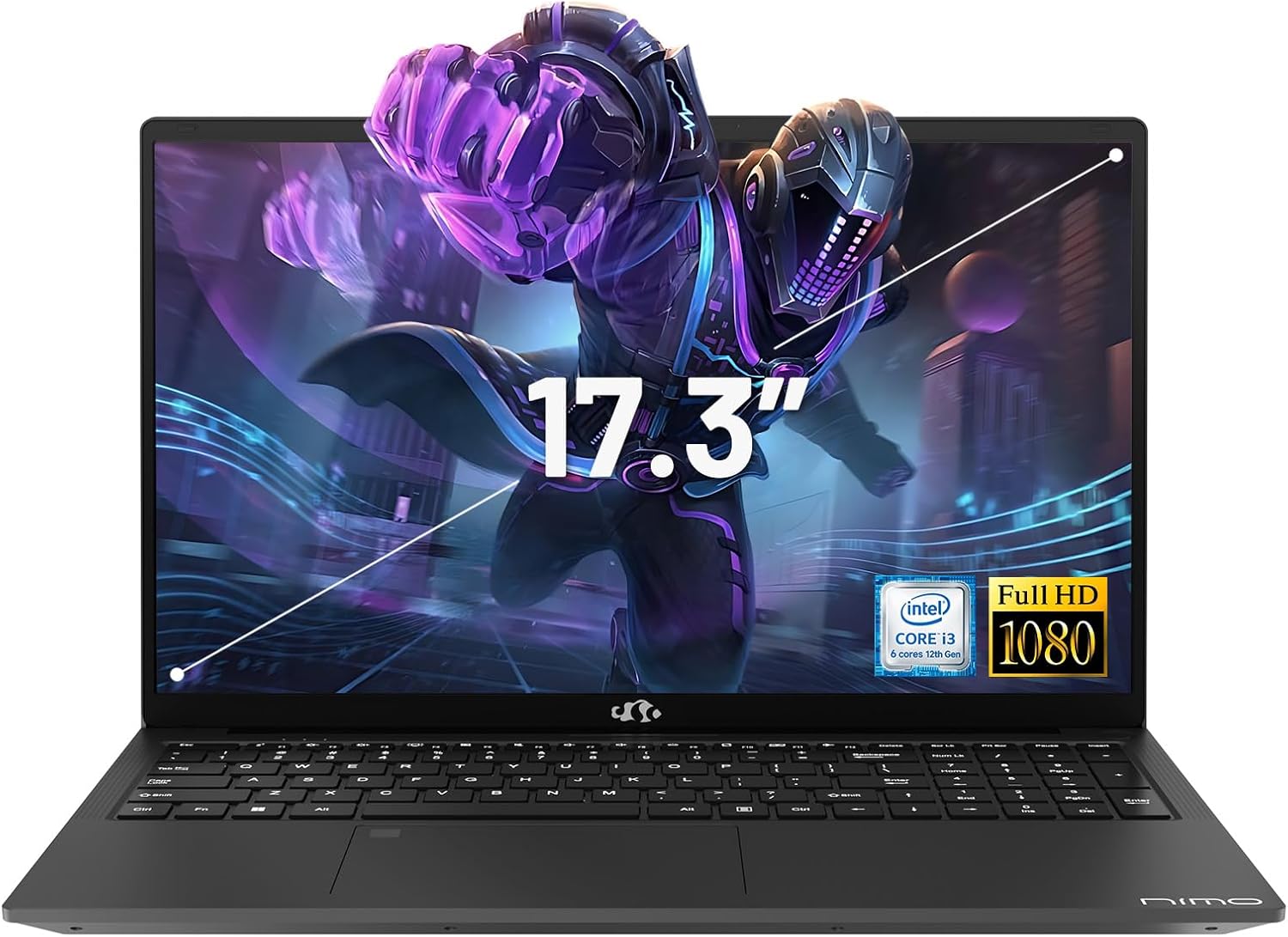 NIMO 17.3 FHD Laptop with Intel i3-1215U and 64GB RAM