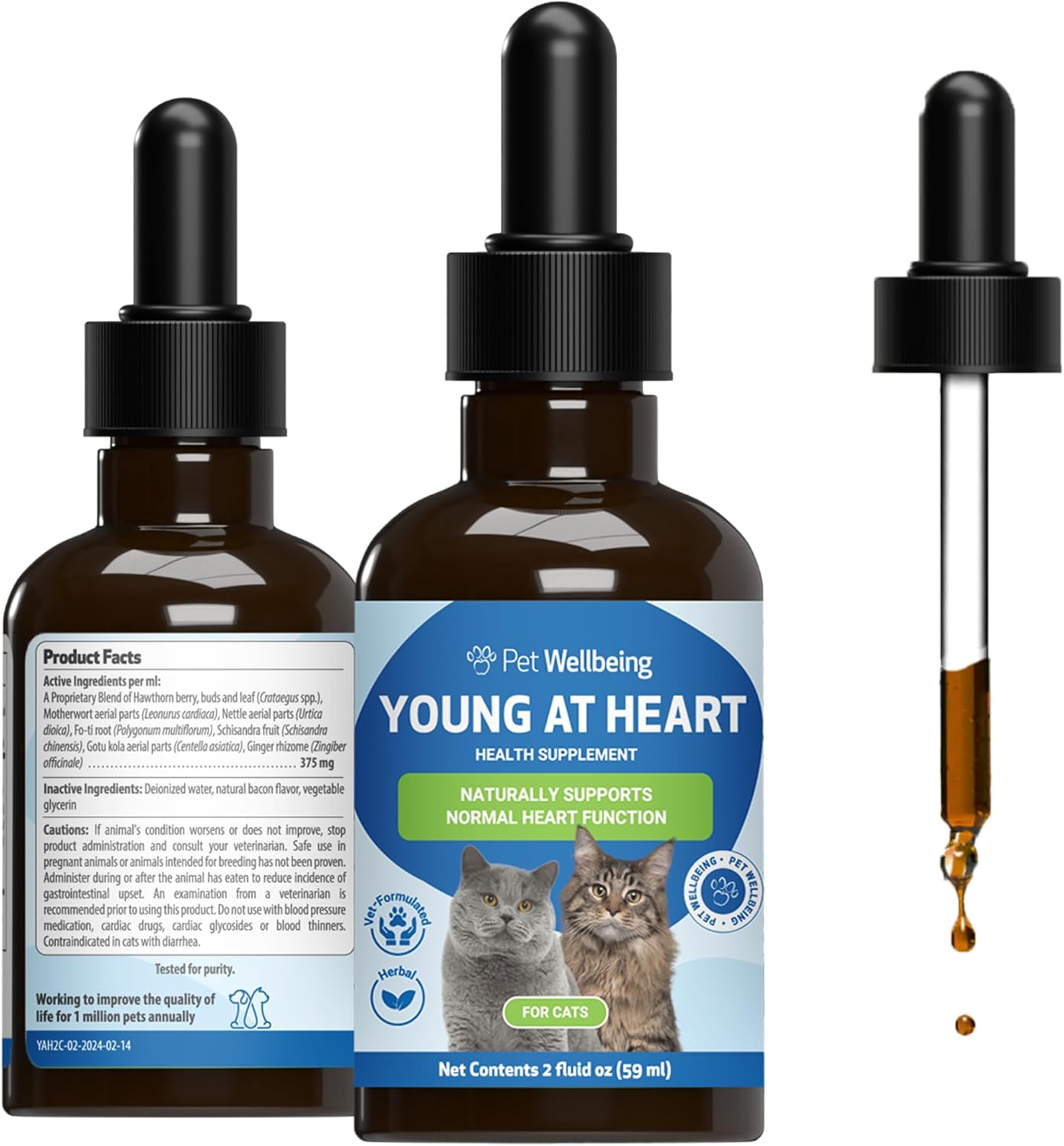 Pet Wellbeing Young at Heart for Cats - Herbal Heart Health