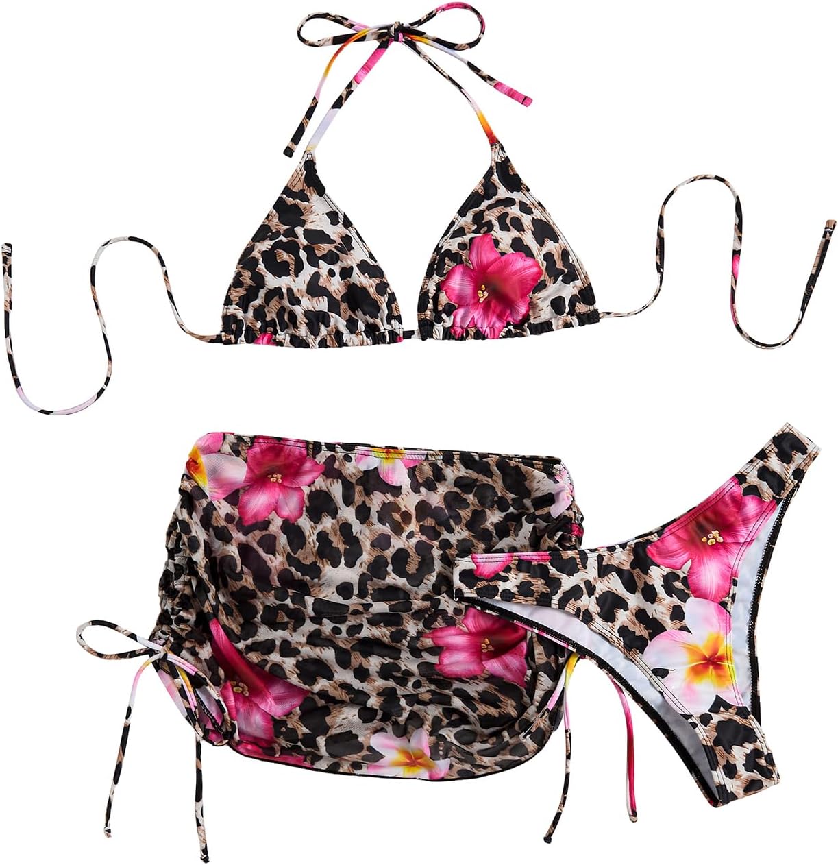 COZYEASE Women's 4 Piece Swimsuits Sexy Bikini Sets for Summer