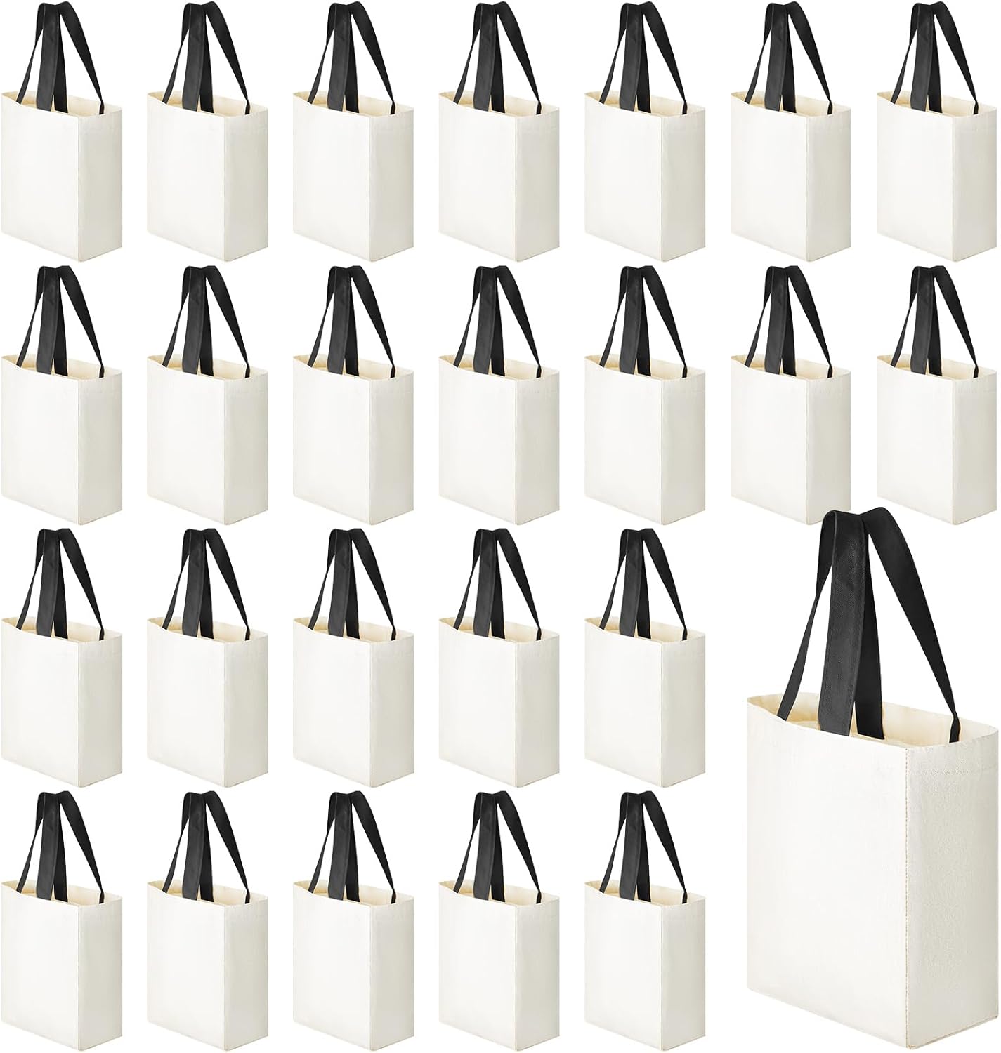 Mini Tote Bags for DIY Projects and Party Events - 24 Pcs