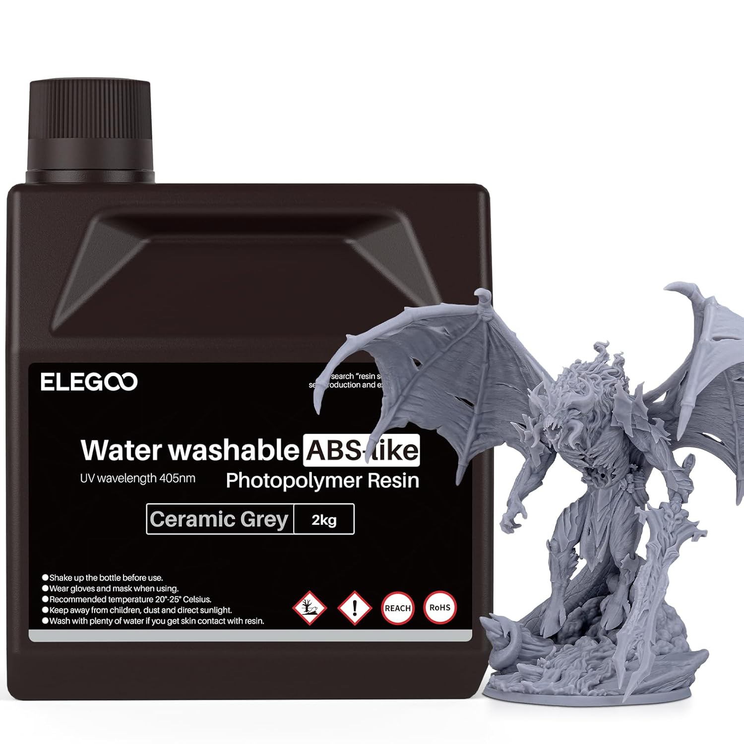ELEGOO Water Washable ABS-Like Resin for 3D Printing Needs