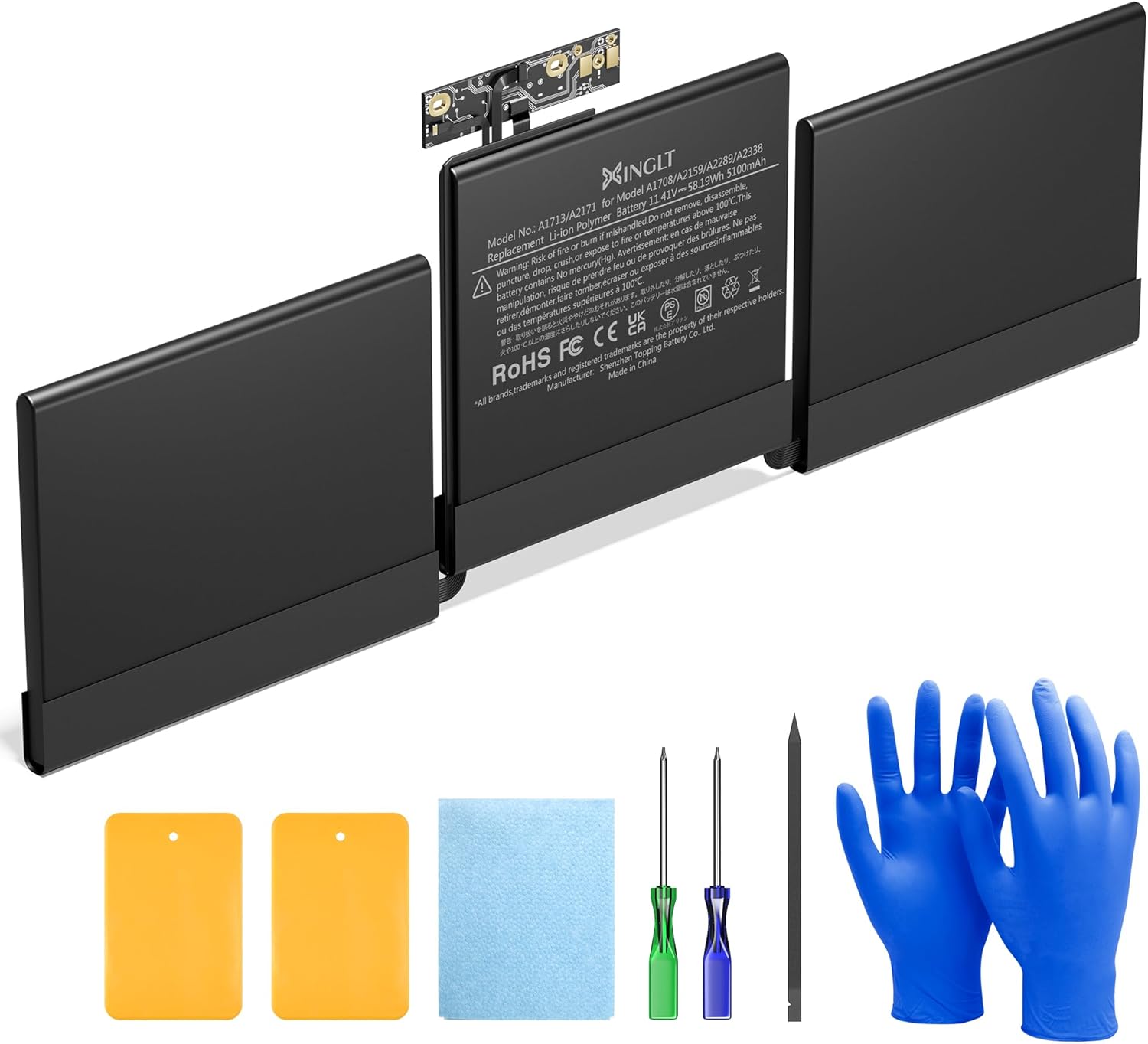 A1708 Battery Replacement for MacBook Pro 13 inch Models 2016-2022