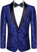Men's Floral Shawl Lapel Slim Fit Tuxedo Blazer - Hi-Tie