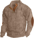 Casual Corduroy Sweatshirt: Stylish Stand Collar