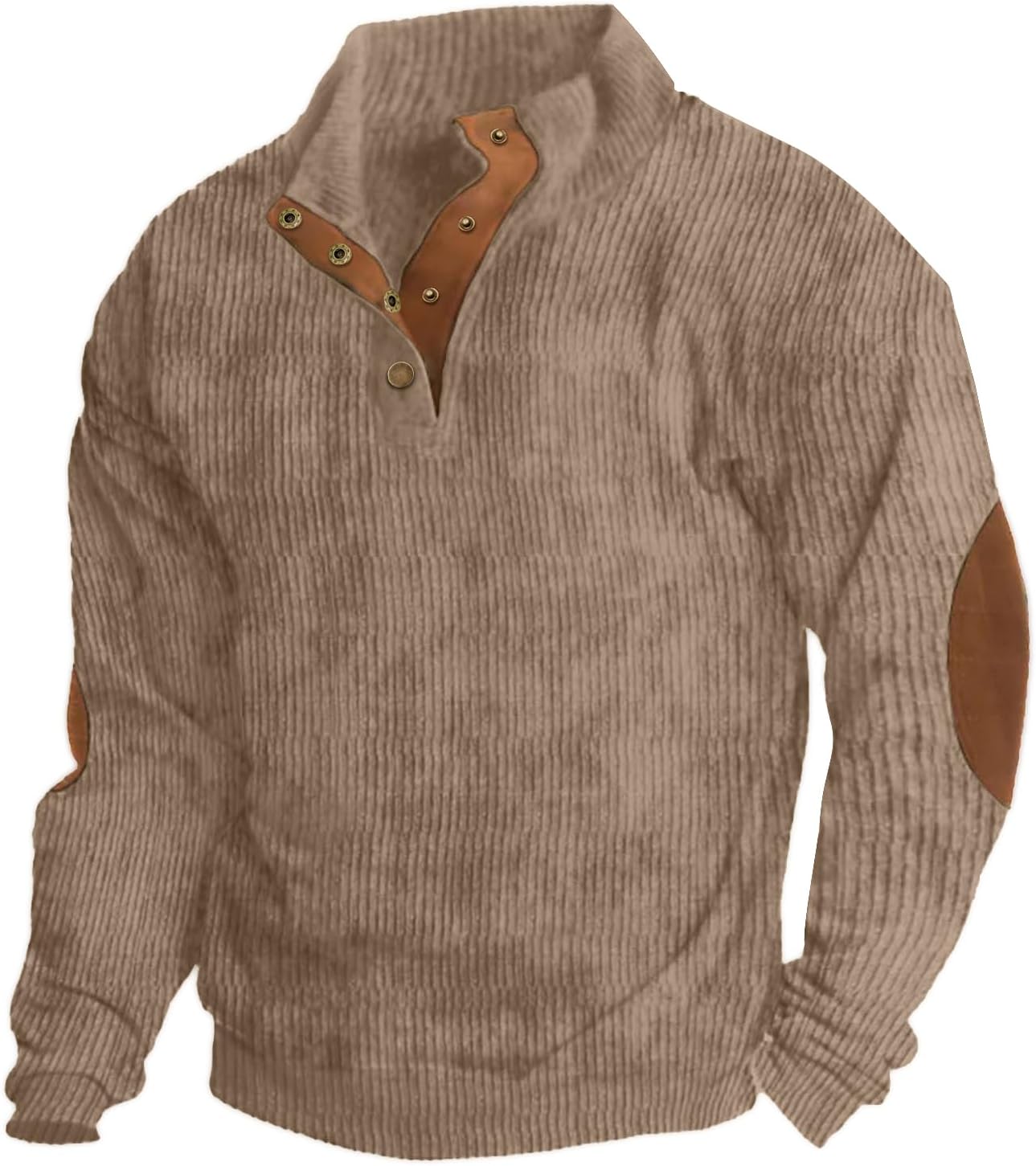 Casual Corduroy Sweatshirt: Stylish Stand Collar