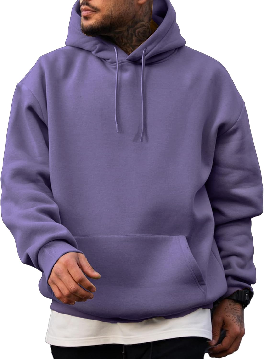 JMIERR Mens Casual Cotton Hooded Sweatshirts for Everyday Wear
