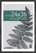 MCS Studio Gallery 27x40 Matted Poster Frame - Classic Black Woodgrain