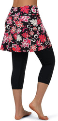 Comfortable Women's Tennis Leggings with Skirt and Convenient Pockets