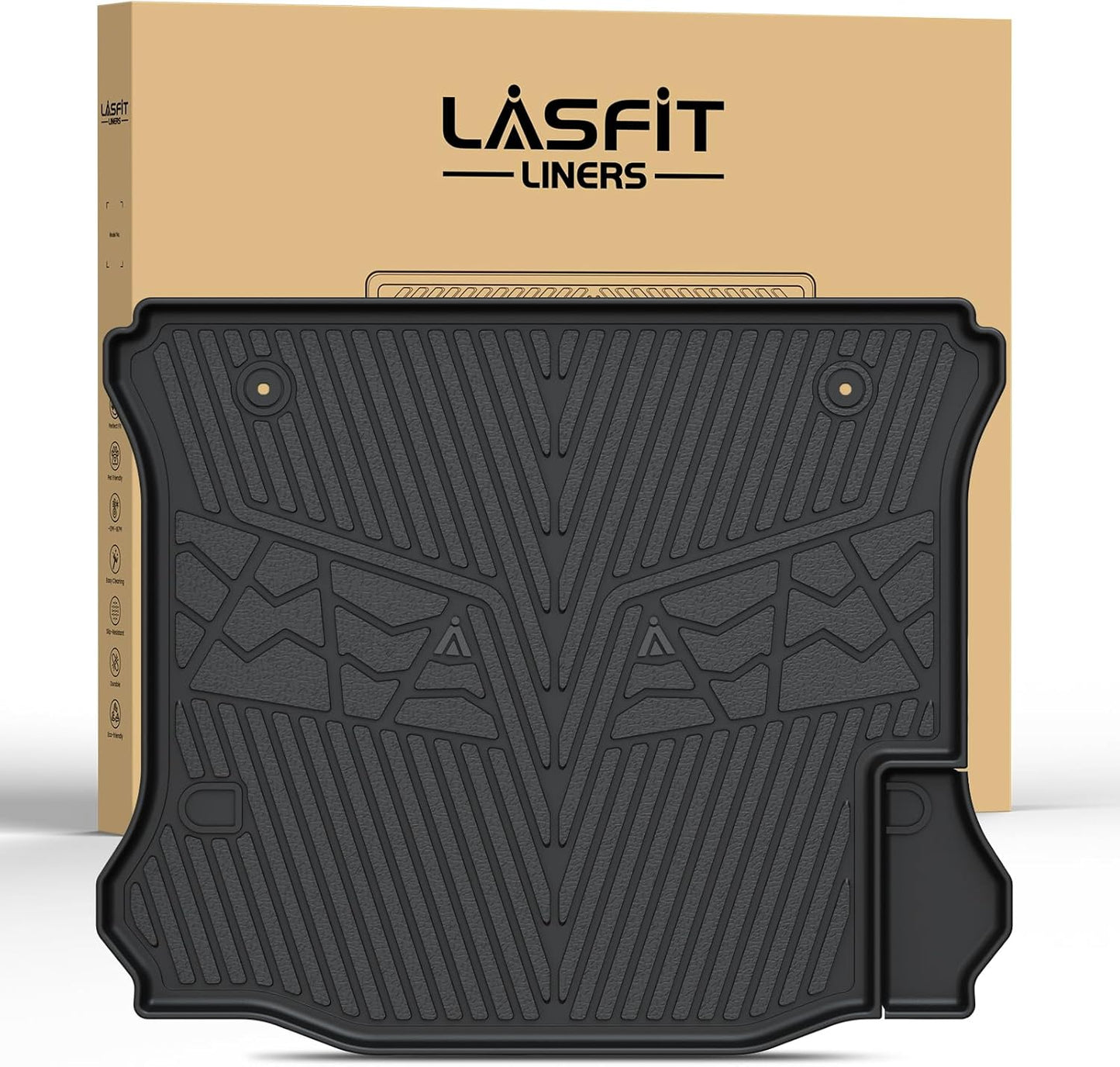 LASFIT Trunk Mat for Jeep Wrangler 2011-2018 JK Unlimited 4-Door