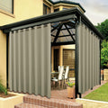BONZER Extra Wide Waterproof Outdoor Curtains for Patio - Heavy