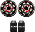 KICKER 6.5 in Silver LED Marine Speakers (Pair) - LED Mood Lighting