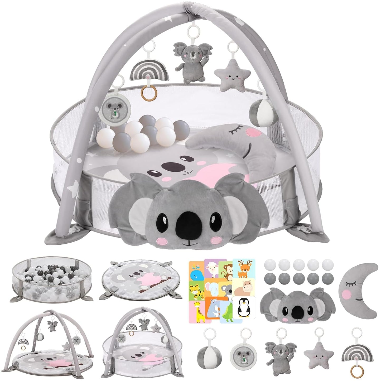 7-in-1 XL Large Baby Play Gym Mat for Fun and Learning