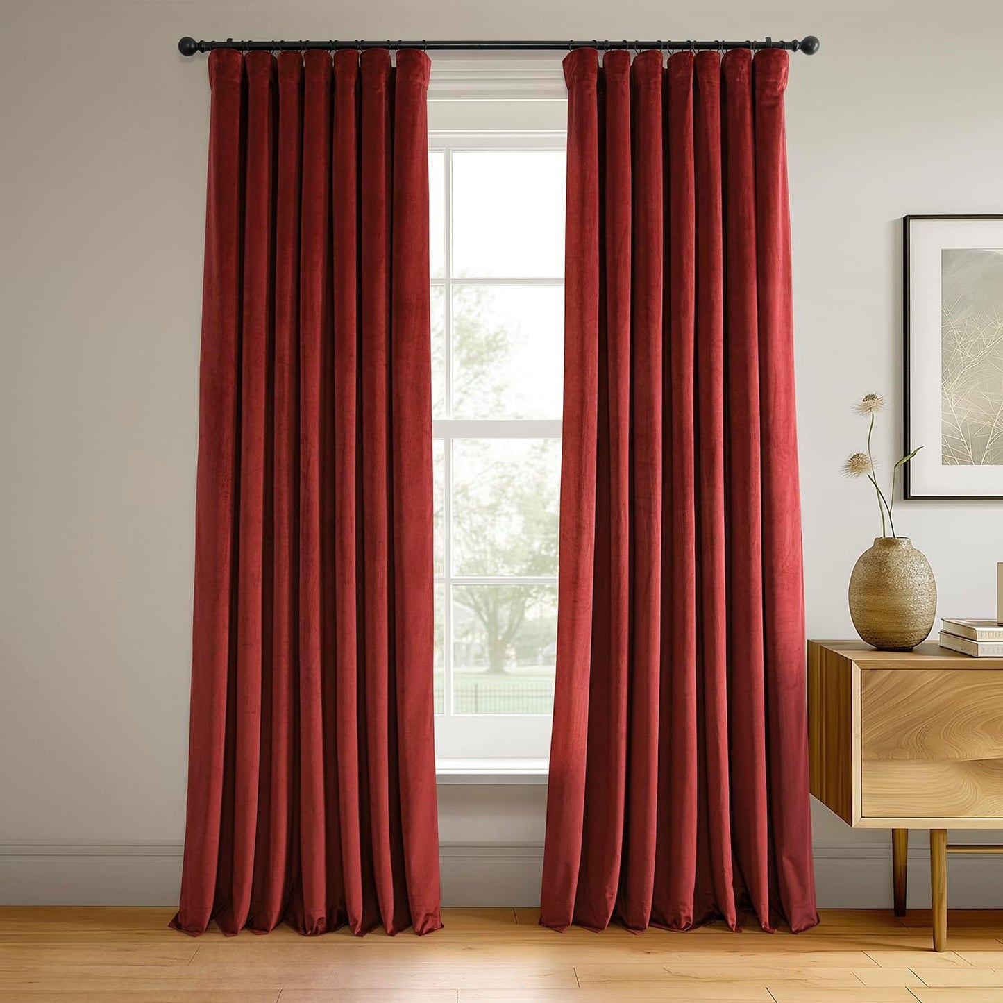 HPD Half Price Drapes Velvet Thermal Blackout Curtains 108 in